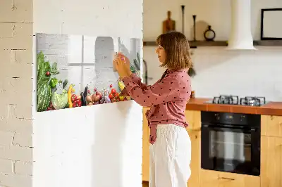 Popisovatelná magnetická tabule zelenina na stole
