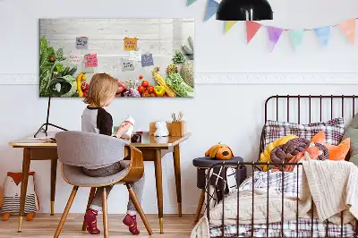 Popisovatelná magnetická tabule zelenina na stole