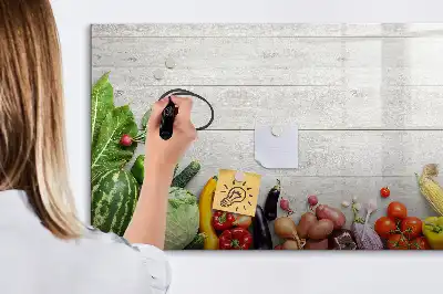 Popisovatelná magnetická tabule zelenina na stole