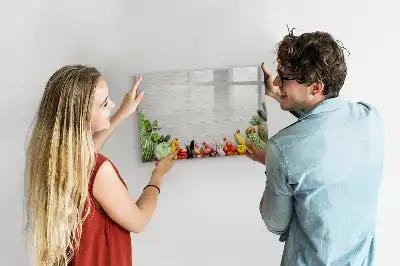 Popisovatelná magnetická tabule zelenina na stole