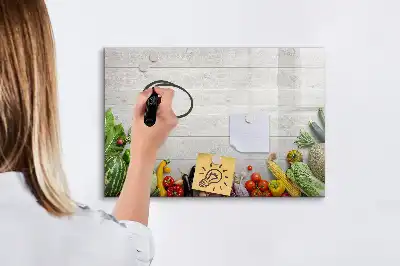 Popisovatelná magnetická tabule zelenina na stole