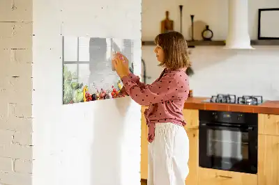 Popisovatelná magnetická tabule zelenina na stole