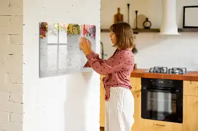 Magnetická tabule na psaní s motivem ovoce na stole