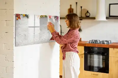 Magnetická tabule na psaní s motivem ovoce na stole