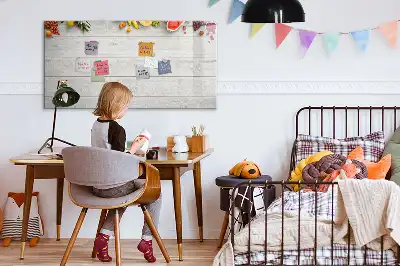 Magnetická tabule na psaní s motivem ovoce na stole