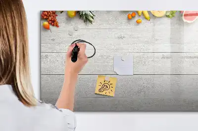 Magnetická tabule na psaní s motivem ovoce na stole