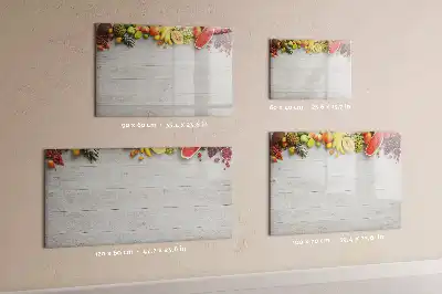 Magnetická tabule na psaní s motivem ovoce na stole