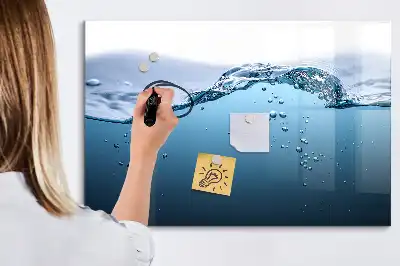 Popisovatelná magnetická tabule v provedení Detail vody