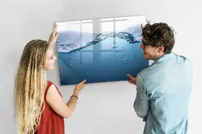 Popisovatelná magnetická tabule v provedení Detail vody