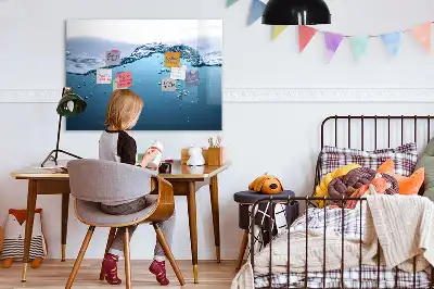 Popisovatelná magnetická tabule v provedení Detail vody