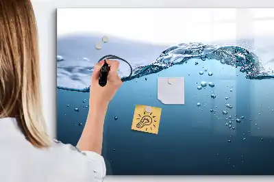 Popisovatelná magnetická tabule v provedení Detail vody