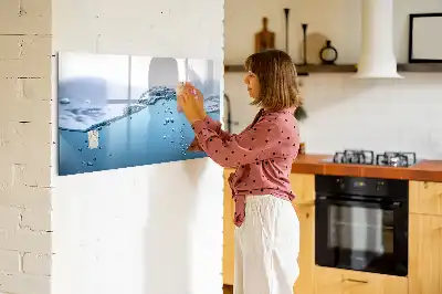 Popisovatelná magnetická tabule v provedení Detail vody
