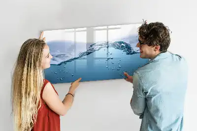 Popisovatelná magnetická tabule v provedení Detail vody