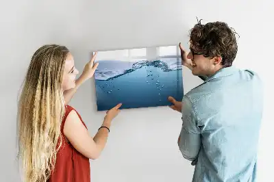 Popisovatelná magnetická tabule v provedení Detail vody