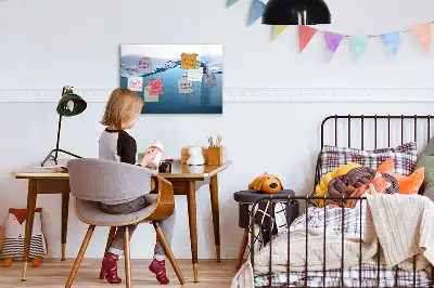 Popisovatelná magnetická tabule v provedení Detail vody