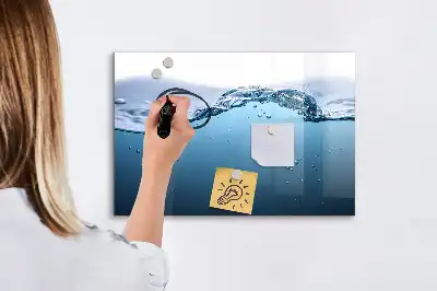 Popisovatelná magnetická tabule v provedení Detail vody