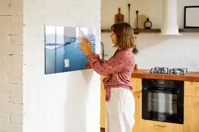 Popisovatelná magnetická tabule v provedení Detail vody