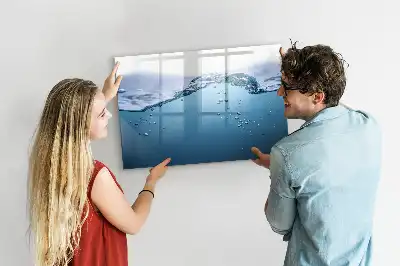 Popisovatelná magnetická tabule v provedení Detail vody