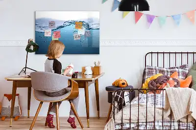 Popisovatelná magnetická tabule v provedení Detail vody