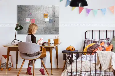Popisovatelná magnetická tabule v dekoru surové zdi