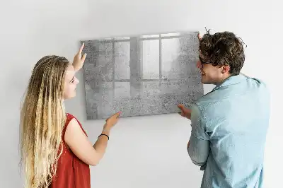 Popisovatelná magnetická tabule v dekoru surové zdi