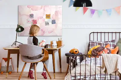 Popisovatelná magnetická tabule s motivem akvarelových okvětních lístků