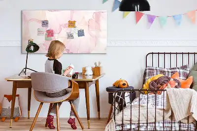 Popisovatelná magnetická tabule s motivem akvarelových okvětních lístků