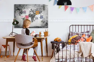 Magnetická kreslící tabule motiv mapa světa
