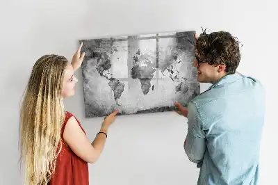 Magnetická kreslící tabule motiv mapa světa