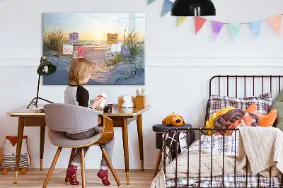Magnetická kreslící tabule západ slunce na pláži