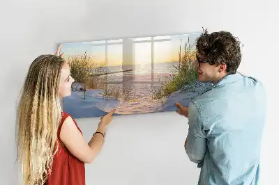 Magnetická kreslící tabule západ slunce na pláži