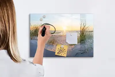 Magnetická kreslící tabule západ slunce na pláži