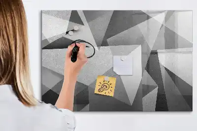 Popisovatelná magnetická tabule s motivem 3D abstrakce