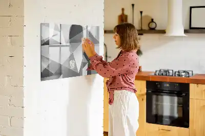 Popisovatelná magnetická tabule s motivem 3D abstrakce