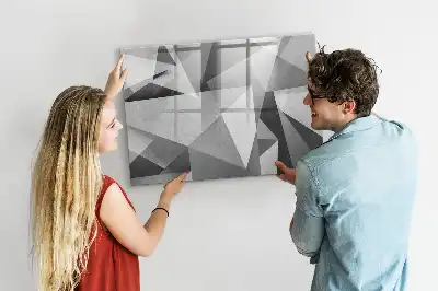 Popisovatelná magnetická tabule s motivem 3D abstrakce