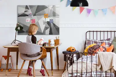 Popisovatelná magnetická tabule s motivem 3D abstrakce