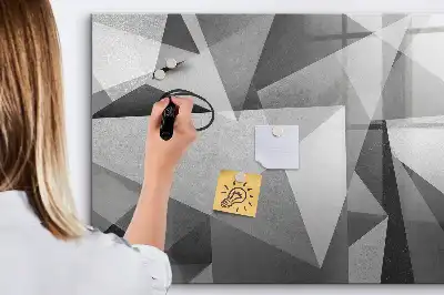 Popisovatelná magnetická tabule s motivem 3D abstrakce