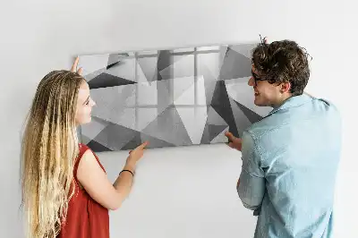 Popisovatelná magnetická tabule s motivem 3D abstrakce