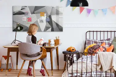 Popisovatelná magnetická tabule s motivem 3D abstrakce