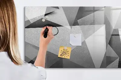 Popisovatelná magnetická tabule s motivem 3D abstrakce
