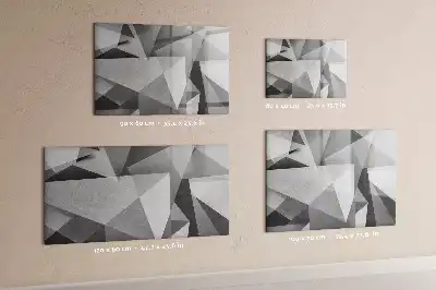 Popisovatelná magnetická tabule s motivem 3D abstrakce