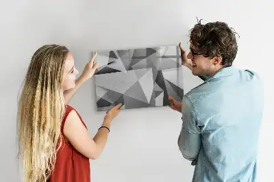 Popisovatelná magnetická tabule s motivem 3D abstrakce