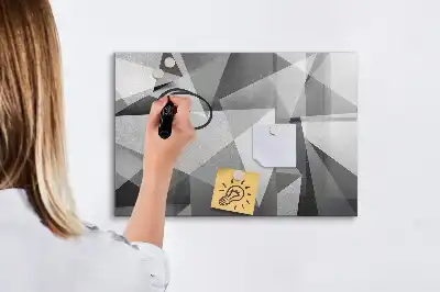 Popisovatelná magnetická tabule s motivem 3D abstrakce