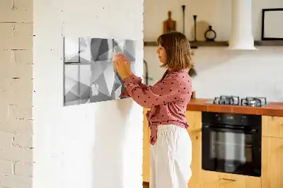 Popisovatelná magnetická tabule s motivem 3D abstrakce