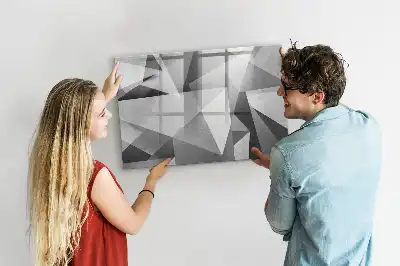 Popisovatelná magnetická tabule s motivem 3D abstrakce