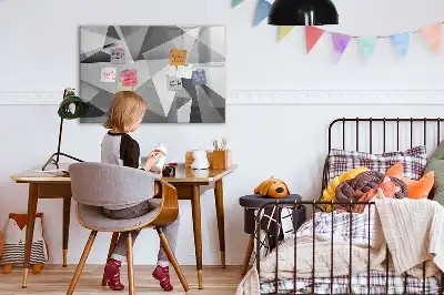 Popisovatelná magnetická tabule s motivem 3D abstrakce