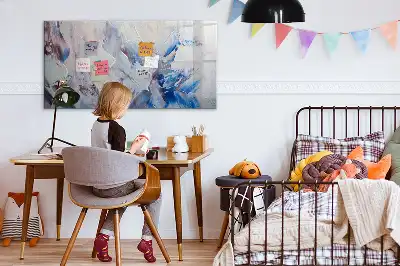 Popisovatelná magnetická tabule ve stylu tah štětcem