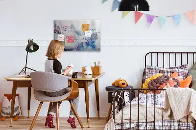 Popisovatelná magnetická tabule ve stylu tah štětcem
