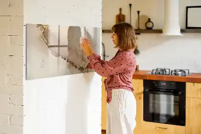 Popisovatelná magnetická tabule se vzorem zlatého mramoru