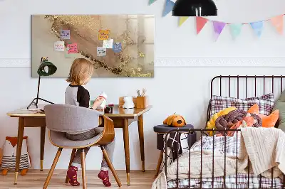 Popisovatelná magnetická tabule se vzorem zlatého mramoru